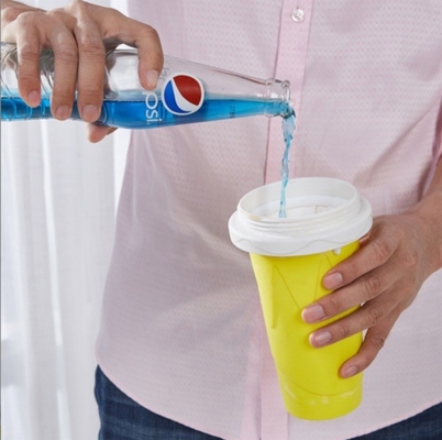 Couvercle DIY Slushie Maker Cup Magic Slushy Maker Squeeze Cup été rapide congelé refroidissement smoothie pince tasse