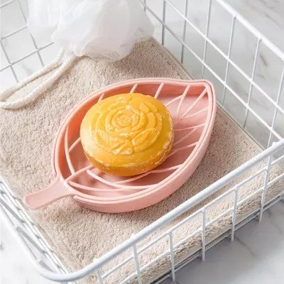 Porteur de savon de salle de bain moderne avec conception de fleurs à double couche et plateau en silicone antidérapant