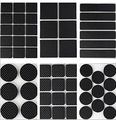 Taille personnalisée Garniture de moulage en caoutchouc en silicone à maillage noir avec plaquette autoadhésive pour les pieds