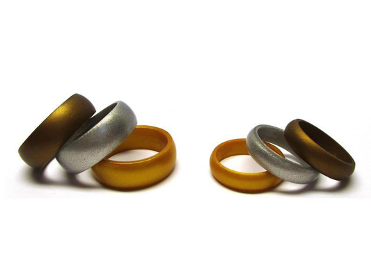 Rings de mariage en silicone métallique avec service de traitement de moulage
