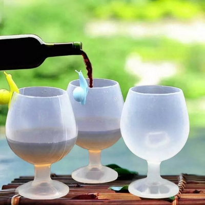 Voyage créatif verre à vin jetable en silicone pour camping en plein air