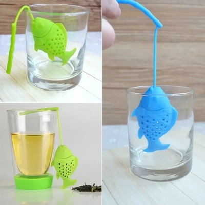 INFUSEUR de thé écologique portable avec filtre en silicone réutilisable et multicolore