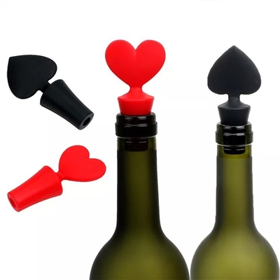 Jaloux de gel de maintien frais Bouchon de bouteille en silicone Cute Top Poker Bar Accessoires Cuve à vin