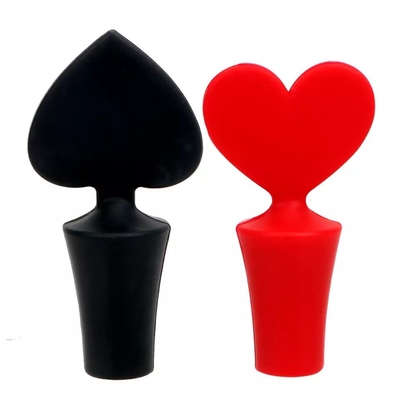 Jaloux de gel de maintien frais Bouchon de bouteille en silicone Cute Top Poker Bar Accessoires Cuve à vin