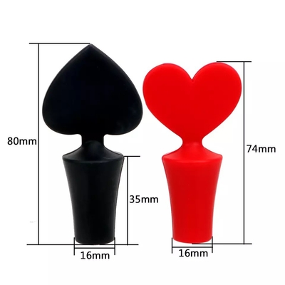 Jaloux de gel de maintien frais Bouchon de bouteille en silicone Cute Top Poker Bar Accessoires Cuve à vin