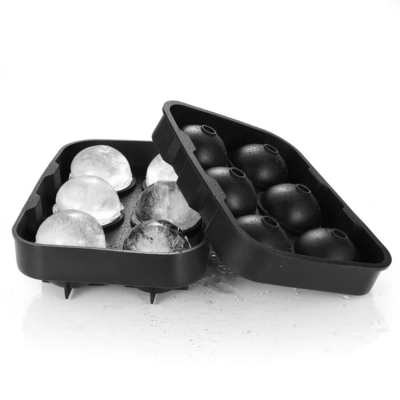 Moule à billes de glace rondes à 6 trous avec plateau de glace carré à nid de miel et plateau de glace à diamants