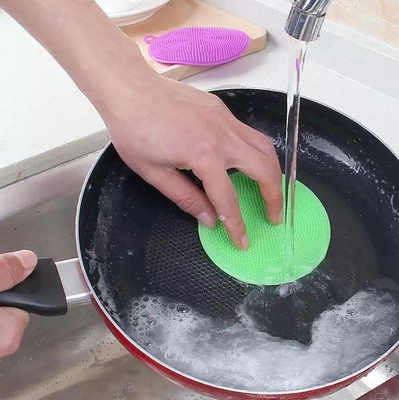 Brosses à laver à la vaisselle à double face en silicone