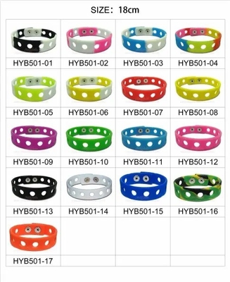 Bracelet de sport en silicone de 18 cm avec service de moulage et ornementation personnalisée
