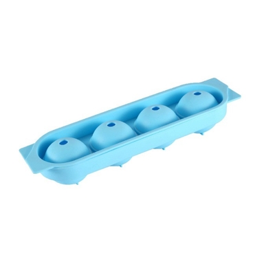 Tâche à glaçons en silicone moules cristallins clairs 4 cavité Portable Boule ronde sphère fabricant
