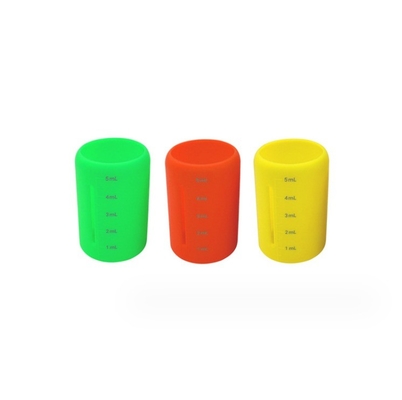 Couvercle de tasse en silicone pour la bouteille chimique expérimentale et l'innovation de la tasse de mesure