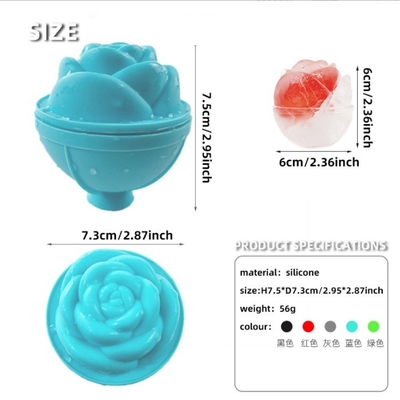 Outils de crème glacée Molde de silicone Rose de forme de fleur de glace Ballon de glace Face Roller de glace pour bénéfice