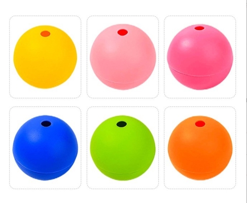 S M L Taille boule de glace en silicone pour whisky durable Logo imprimable à trou unique