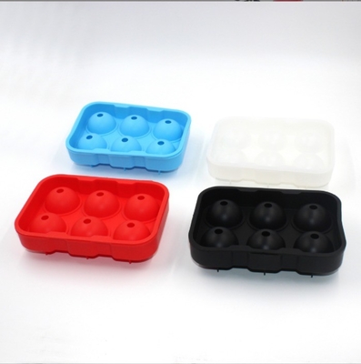 Moule à glaçons ronds en silicone à 6 trous pour outils de crème glacée durables et polyvalents