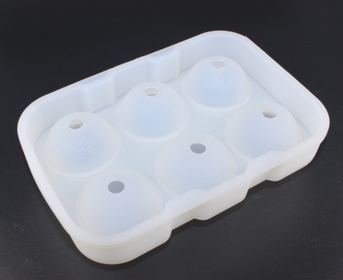 Moule à glaçons ronds en silicone à 6 trous pour outils de crème glacée durables et polyvalents