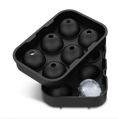 Fabricants de crème glacée stockés 6 cavité de qualité alimentaire Silicone Ice Cube Boule plateau moule avec couvercle