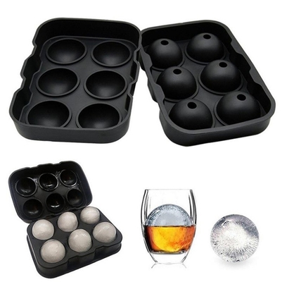 Fabricant de moules de glace carrés à 6 trous avec couvercle en silicone durable et flexible