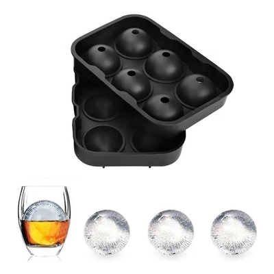 Fabricant de moules de glace carrés à 6 trous avec couvercle en silicone durable et flexible