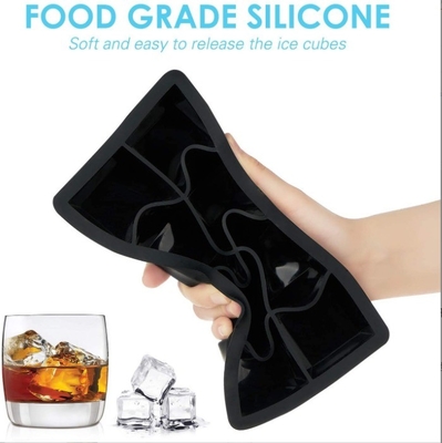 4 6 8 plateau de glace en silicone en cavité moule grande forme carrée plateau de glace en cube facile à libérer