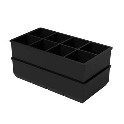 4 6 8 plateau de glace en silicone en cavité moule grande forme carrée plateau de glace en cube facile à libérer