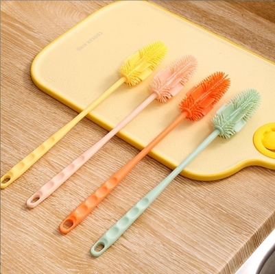 Pinceau de nettoyage de bouteilles en silicone en TPR PP pour le lavage de bouteilles pour bébés
