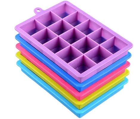 Fabricants de crème glacée facile de libération 15 cavité 24 cavité silicone Ice Cube plateaux avec couvercles