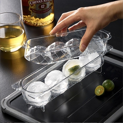 Boîte à glace à billes 4 pièces PET plastique de qualité alimentaire plateau de glace de luxe pour accessoires de cuisine