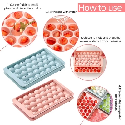 Mini cercle plateaux à glaçons en plastique en PP boules de glace rondes fabricant moule pour congélateur