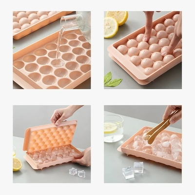 Mini cercle plateaux à glaçons en plastique en PP boules de glace rondes fabricant moule pour congélateur