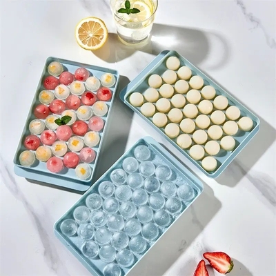 Mini cercle plateaux à glaçons en plastique en PP boules de glace rondes fabricant moule pour congélateur