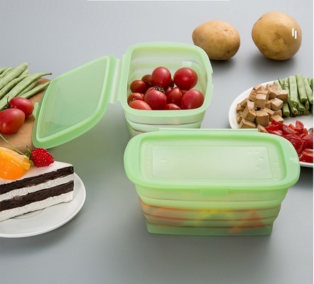Commodité 188*115*80MM boîte de silicone pliable pour le dépôt de légumes et de fruits