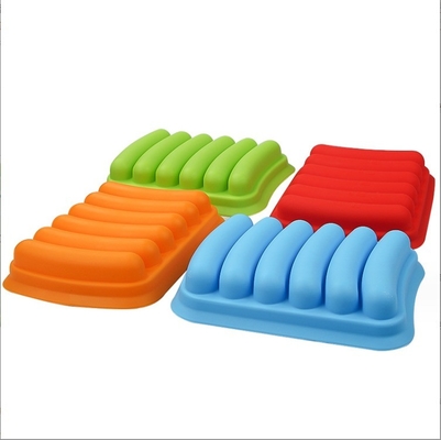 Outils de gâteau de qualité alimentaire bricolage polyvalent saucisse en silicone faire moule avec 6 cavités hot-dogs moule de cuisson