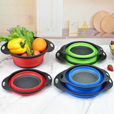 Cuisinière en stock Filtre à colander Collable Lave-vaisselle à légumes en silicone