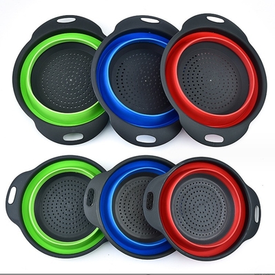 Cuisinière en stock Filtre à colander Collable Lave-vaisselle à légumes en silicone