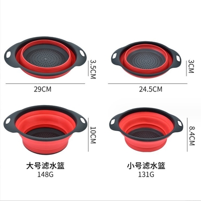 Cuisinière en stock Filtre à colander Collable Lave-vaisselle à légumes en silicone
