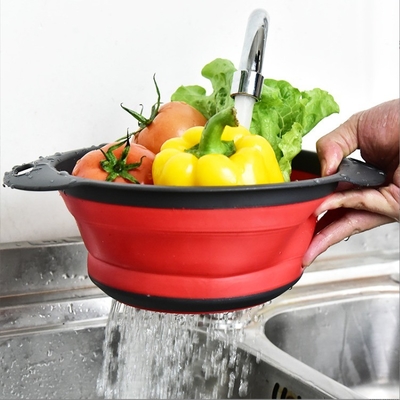 Cuisinière en stock Filtre à colander Collable Lave-vaisselle à légumes en silicone