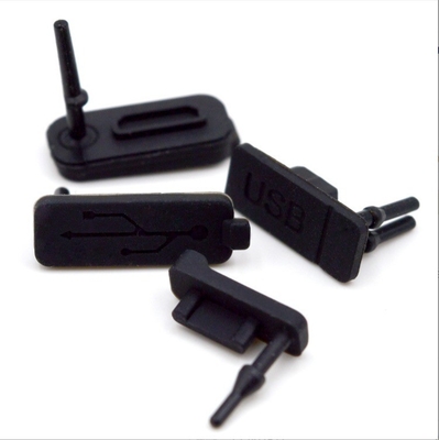 EPDM NR NBR caoutchouc USB capuchons en silicone anti-poussière avec traitement de moulage et personnalisés