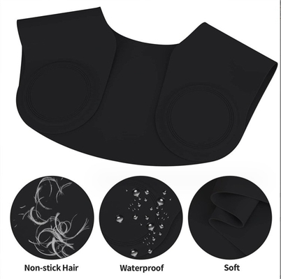 Logo personnalisé Barbier Chapeau de silicone noir pour couper les cheveux et les teintures dans les fournitures de salon