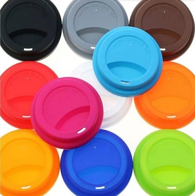 Couvercle de tasse en silicone de 8 cm et 9 cm Couleur bronzée durable pour le couvercle de tasse de café