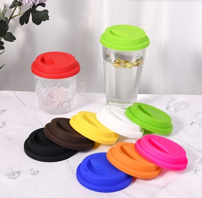 Couvercle de tasse en silicone de qualité alimentaire pour les jus de poussière, le thé, le café et les boissons gazeuses