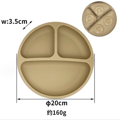Appareils de table pour bébés sans BPA Plaque de silicone douce légère avec style de conception d'aspiration Aucun