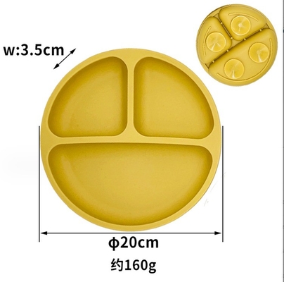 Appareils de table pour bébés sans BPA Plaque de silicone douce légère avec style de conception d'aspiration Aucun