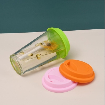 Couvercle de tasse à café-thé en silicone pour tasse à boisson écologique réutilisable en forme circulaire
