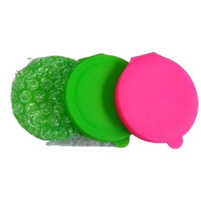 Rétroviseur de poche en silicone verre rond maquillage en silicone miroir compact pour portable nous