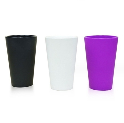 Coupe en silicone de qualité alimentaire avec poignée pour le camp de voyage Logo personnalisé Coupe de boisson sans BPA