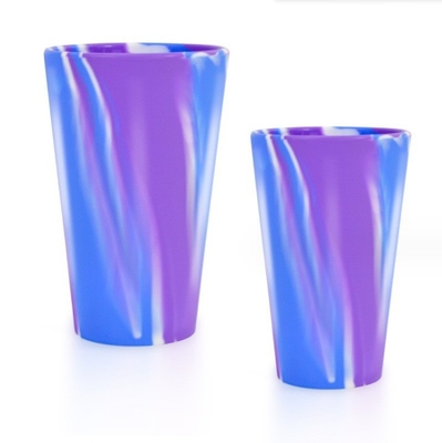 Coupe en silicone de qualité alimentaire avec poignée pour le camp de voyage Logo personnalisé Coupe de boisson sans BPA