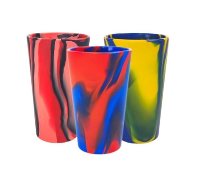 Coupe de café en silicone à eau potable réutilisable avec couvercle et paillettes 600 ml Volume stocké