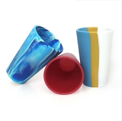 12 oz tasses personnalisées de logo en silicone matériau isolé tasse de voyage avec poignée