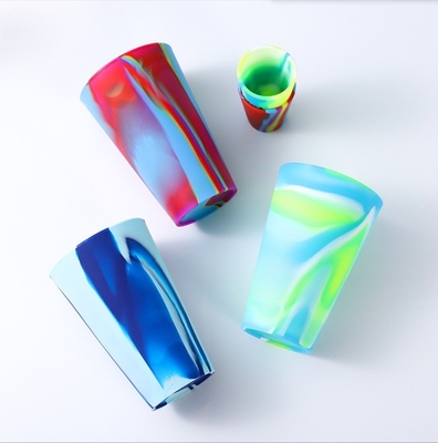 12 oz tasses personnalisées de logo en silicone matériau isolé tasse de voyage avec poignée
