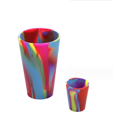 12 oz tasses personnalisées de logo en silicone matériau isolé tasse de voyage avec poignée