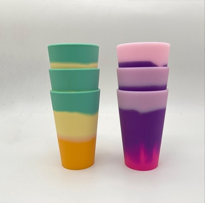12 oz tasses personnalisées de logo en silicone matériau isolé tasse de voyage avec poignée